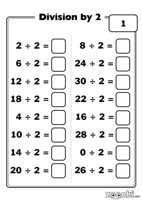Dividing by 2.